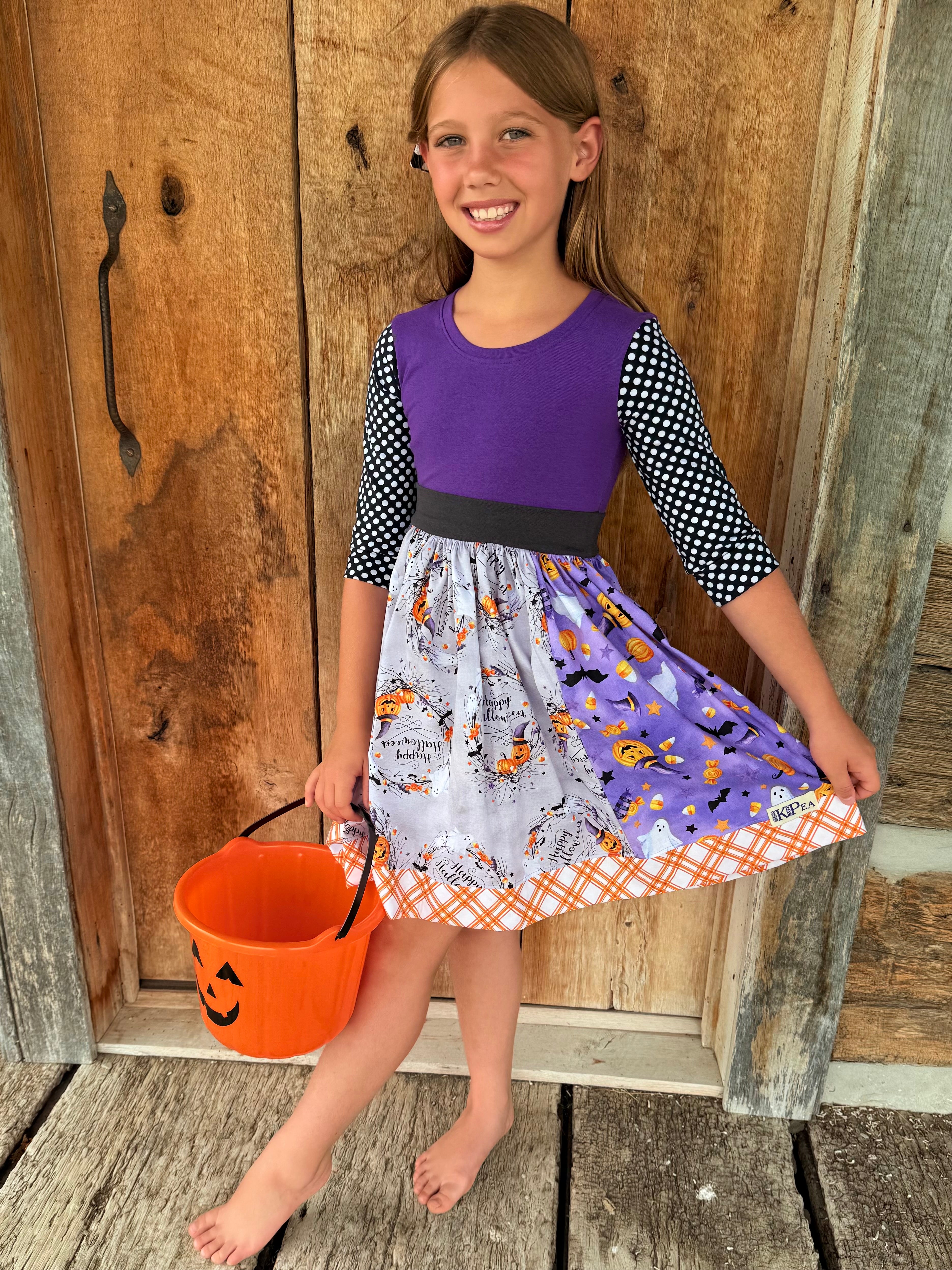 Ghosts and Ghouls 3/4 Dress (ships in 2 weeks)