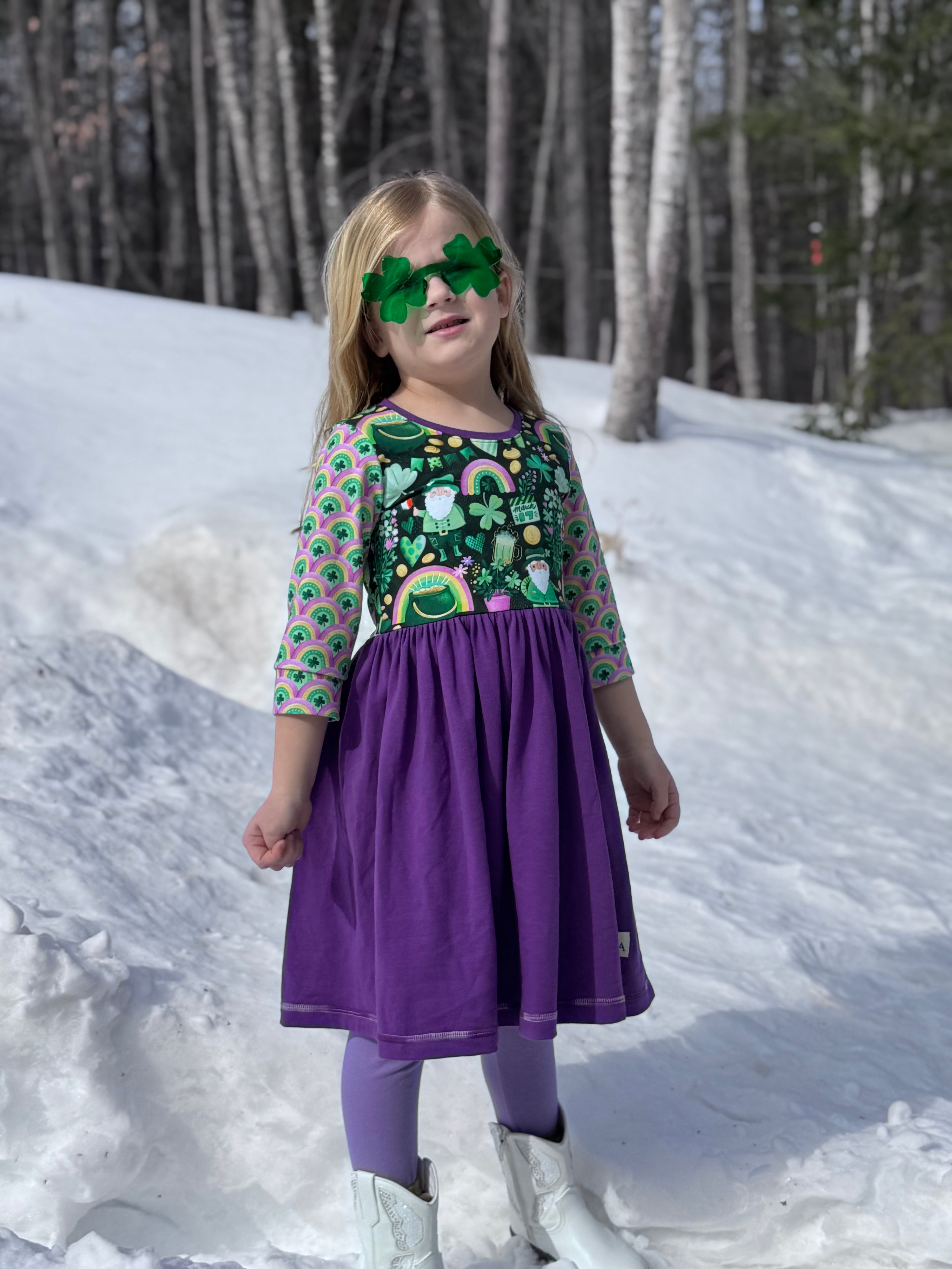 Lucky You 3/4 Sleeve Lap Dress (ships in 2 weeks)