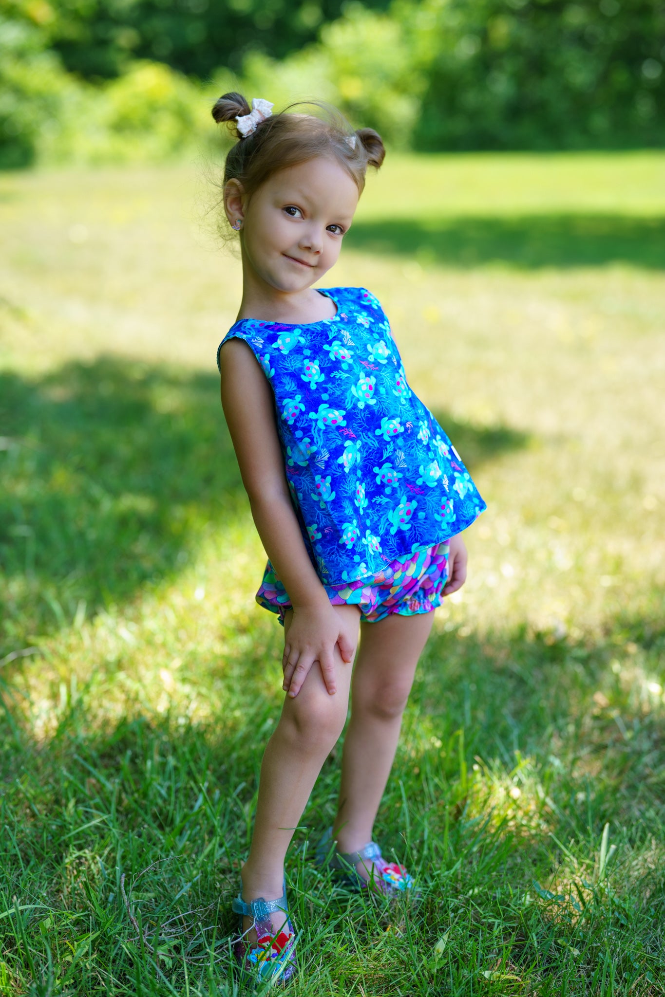 Under the Sea Mermaid X top and bloomer set (ships in 2 weeks)