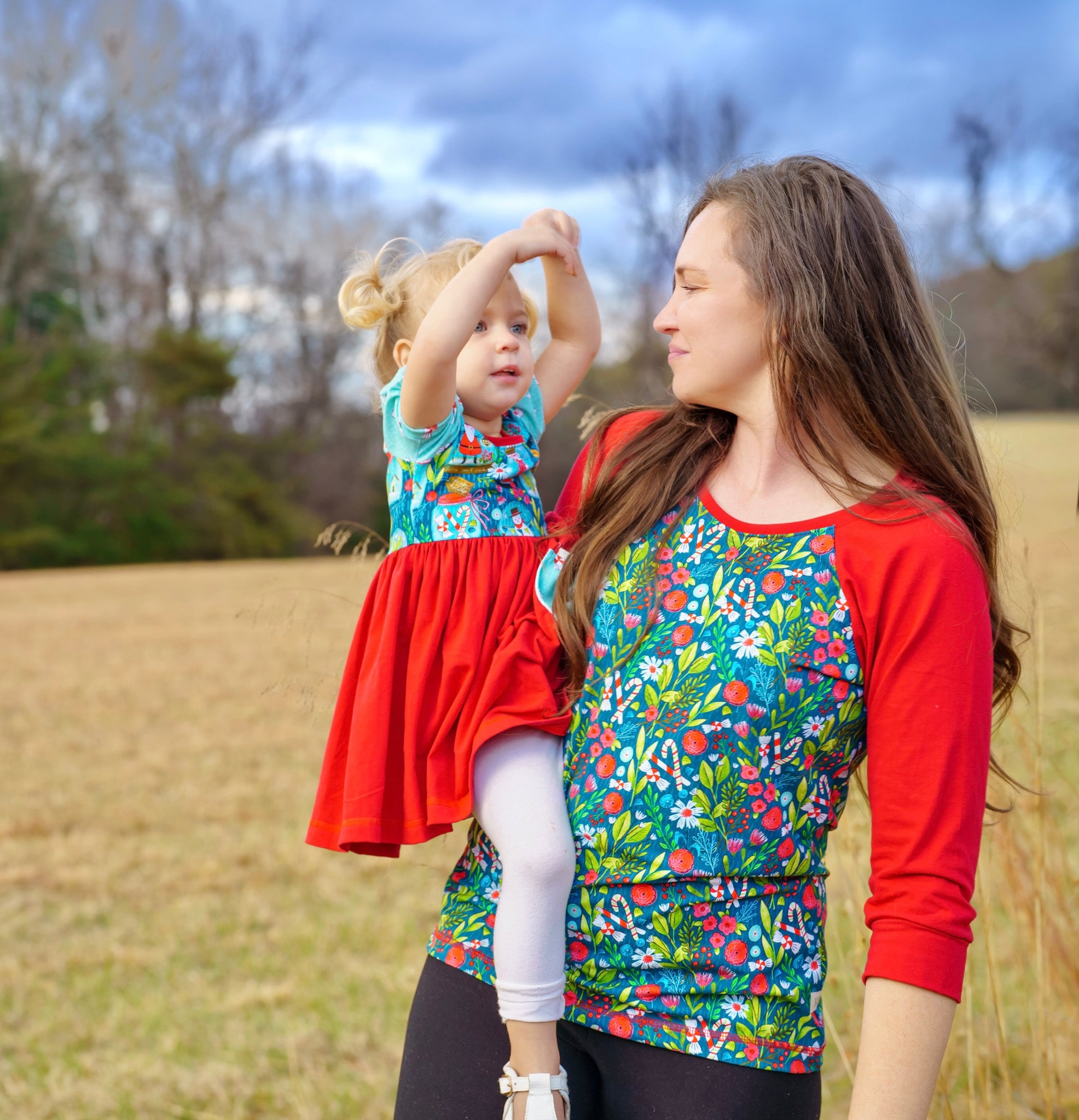 Gnome for the Christmas Puff  Sleeve Lap Dress (ships in 2 weeks)