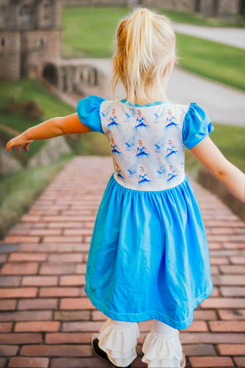 Cinderella Puff Sleeve Lap Dress (ships in 2 weeks)