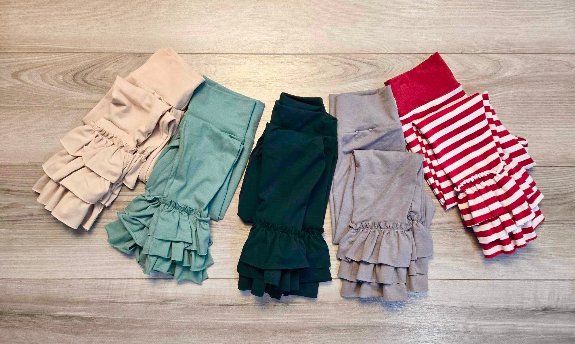 Christmas ruffle leggings BUNDLE (SHIPS IN 2 WEEKS)