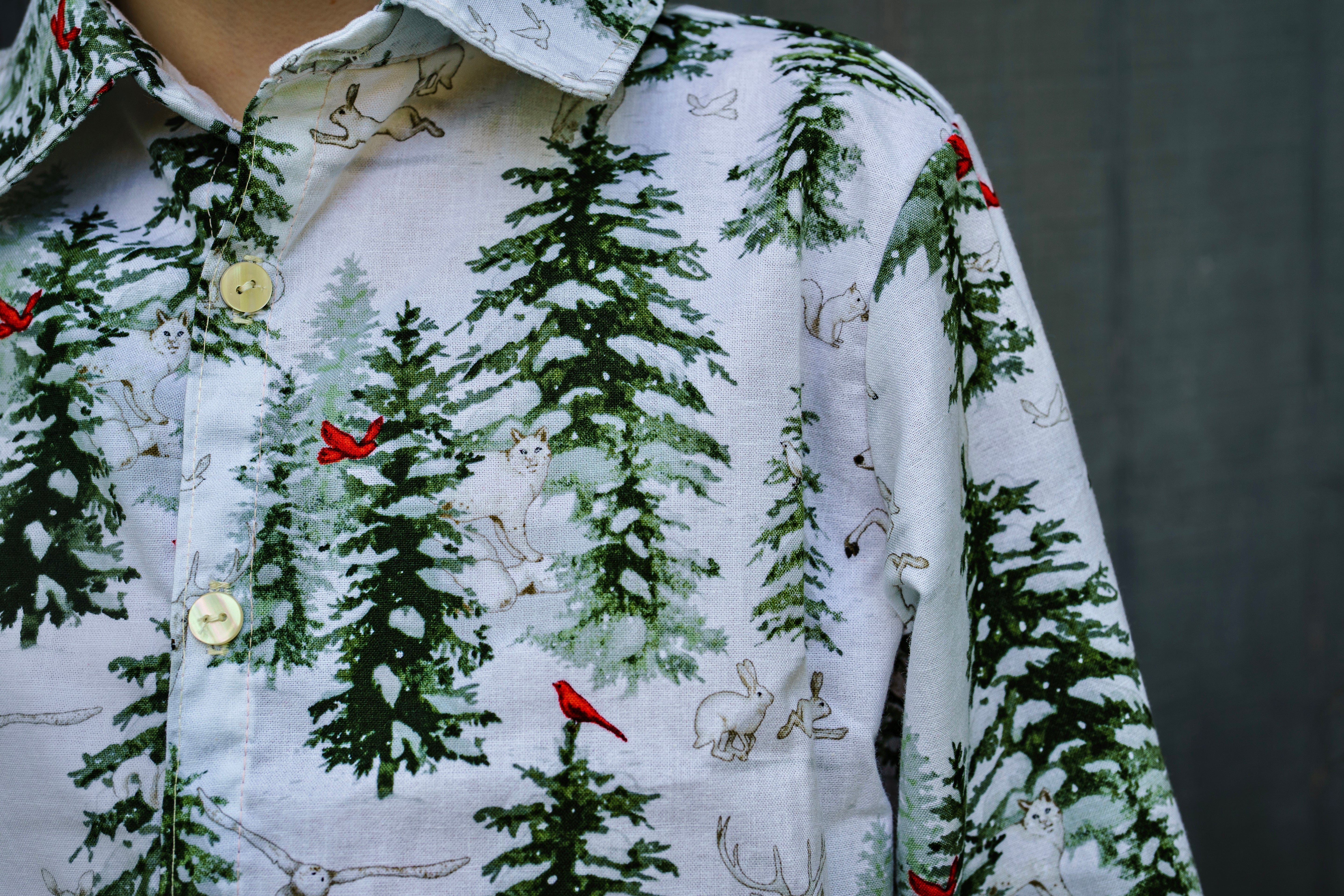Snowy Pines Andrew Button Up Shirt (SHIPS IN 2 WEEKS)