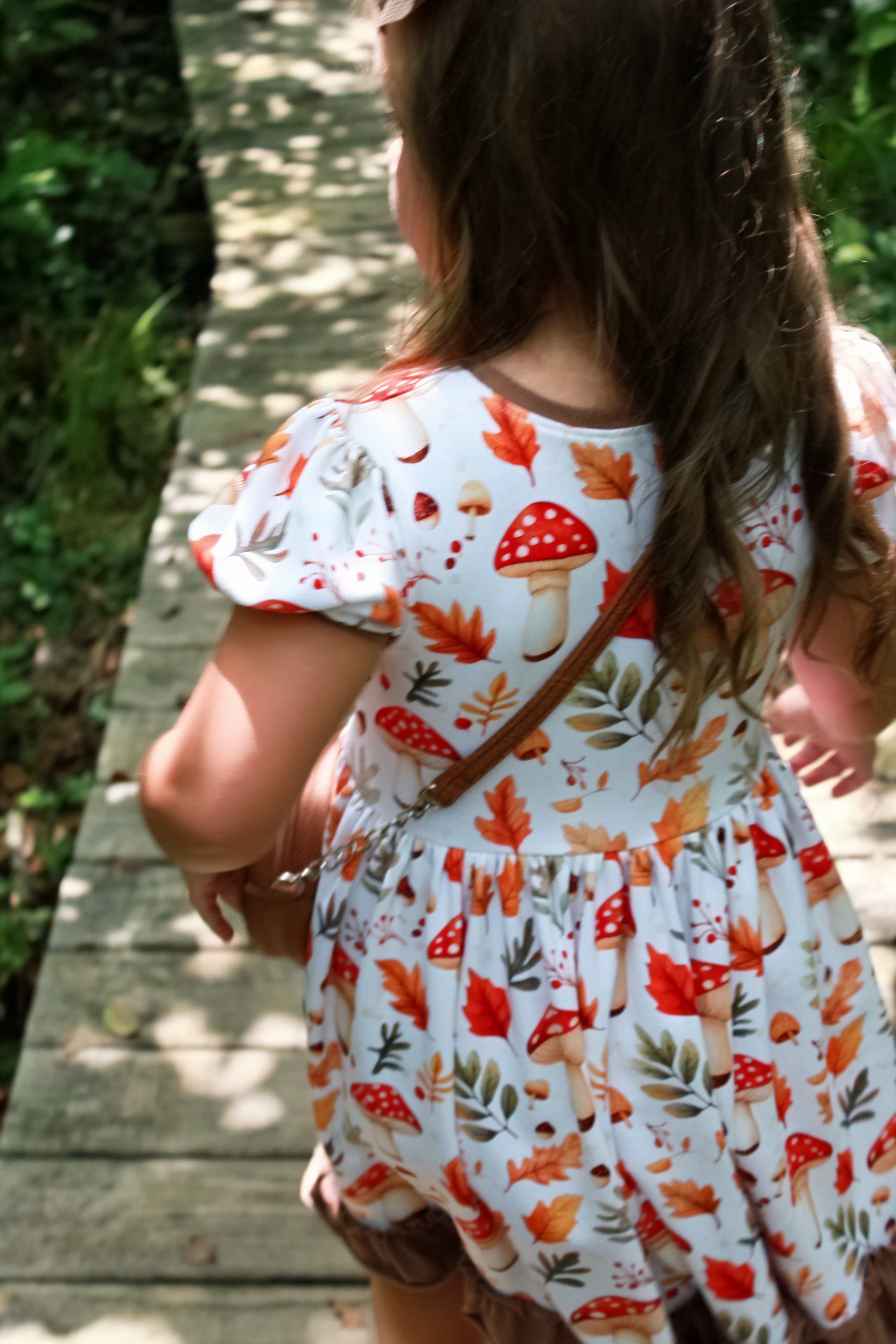 Toadstool Trail puff sleeved lap (ships in 2 weeks)