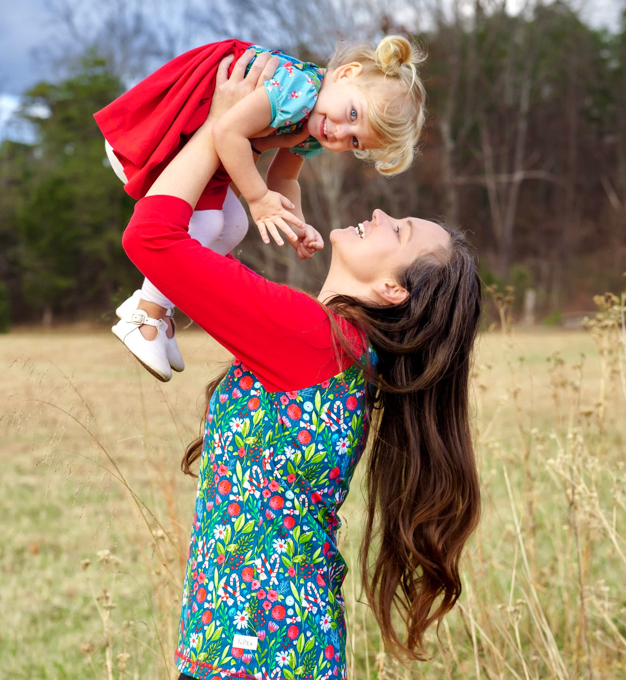 Gnome for the Christmas Puff  Sleeve Lap Dress (ships in 2 weeks)