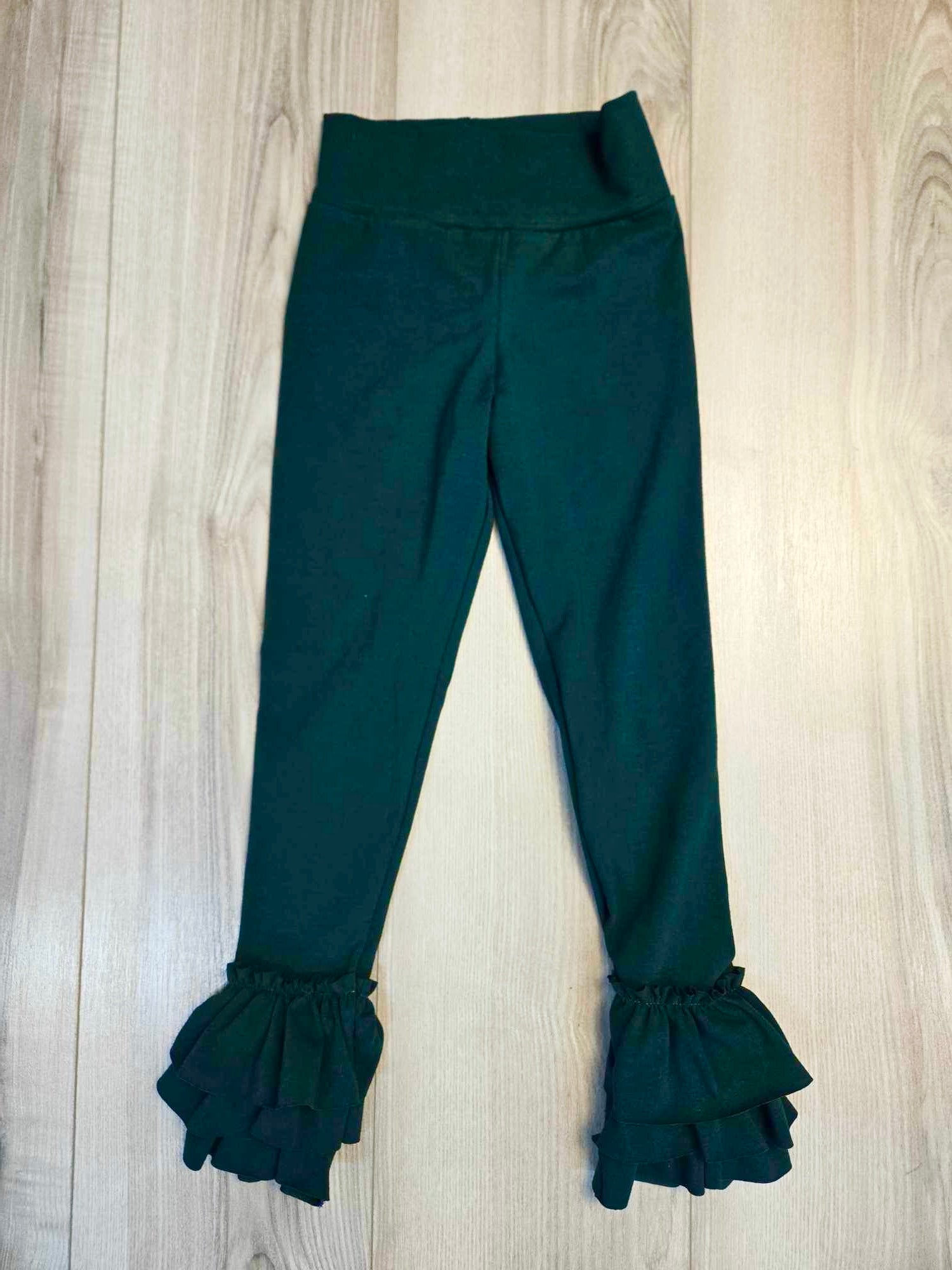 Evergreen Ruffle Leggings (SHIPS IN 2 WEEKS)