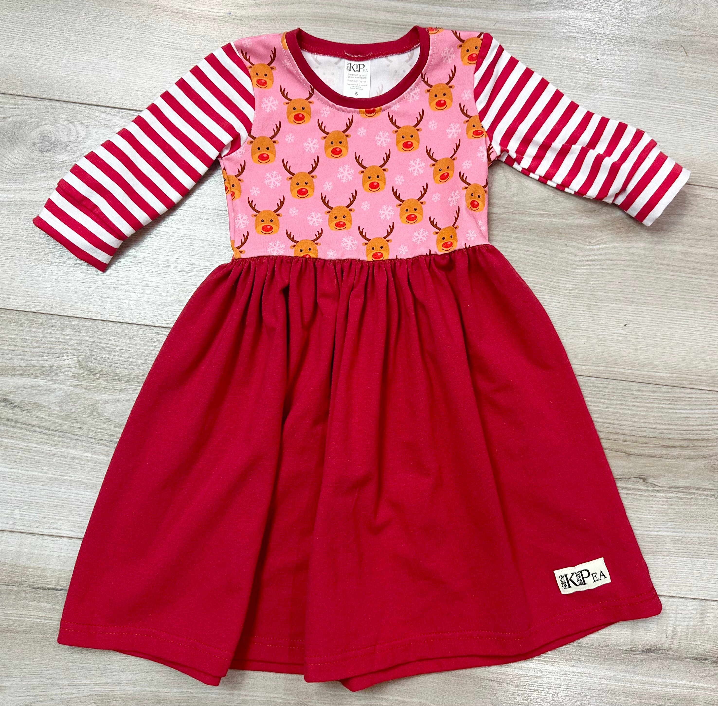 The Most Famous Reindeer Sarah 3/4 Sleeve Lap Dress (ships in 2 weeks)