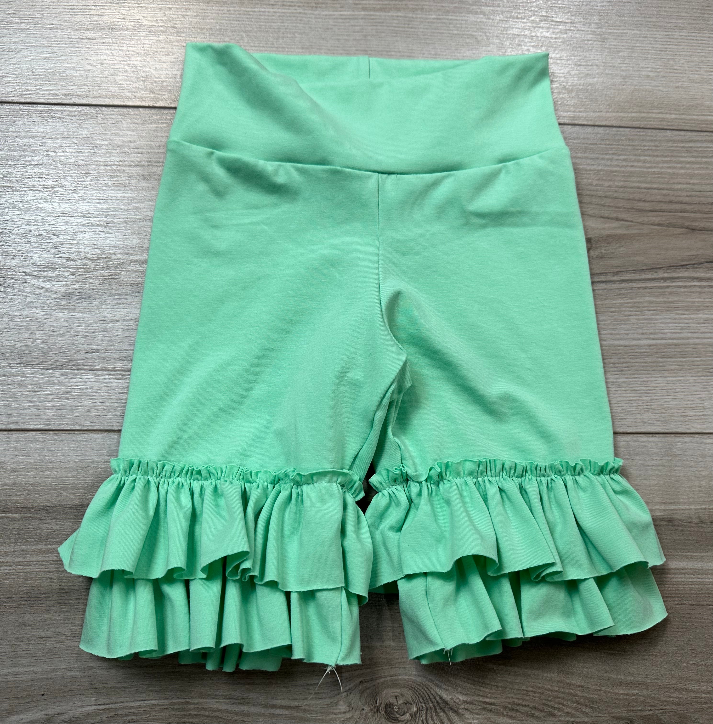 Lime Creamcicle Ruffle Shorties (ships in 2 weeks)