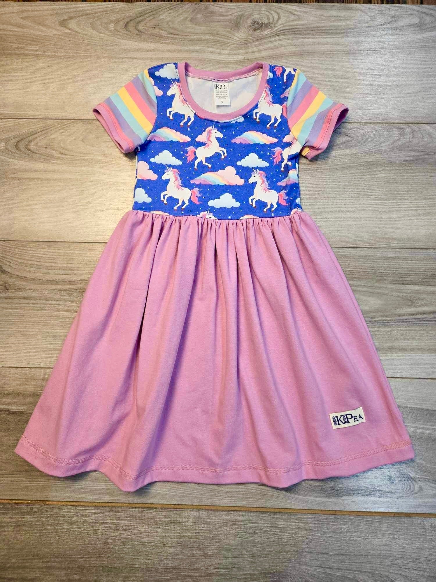 Unicorn dreams Cap Lap Dress (ships in 2 weeks)