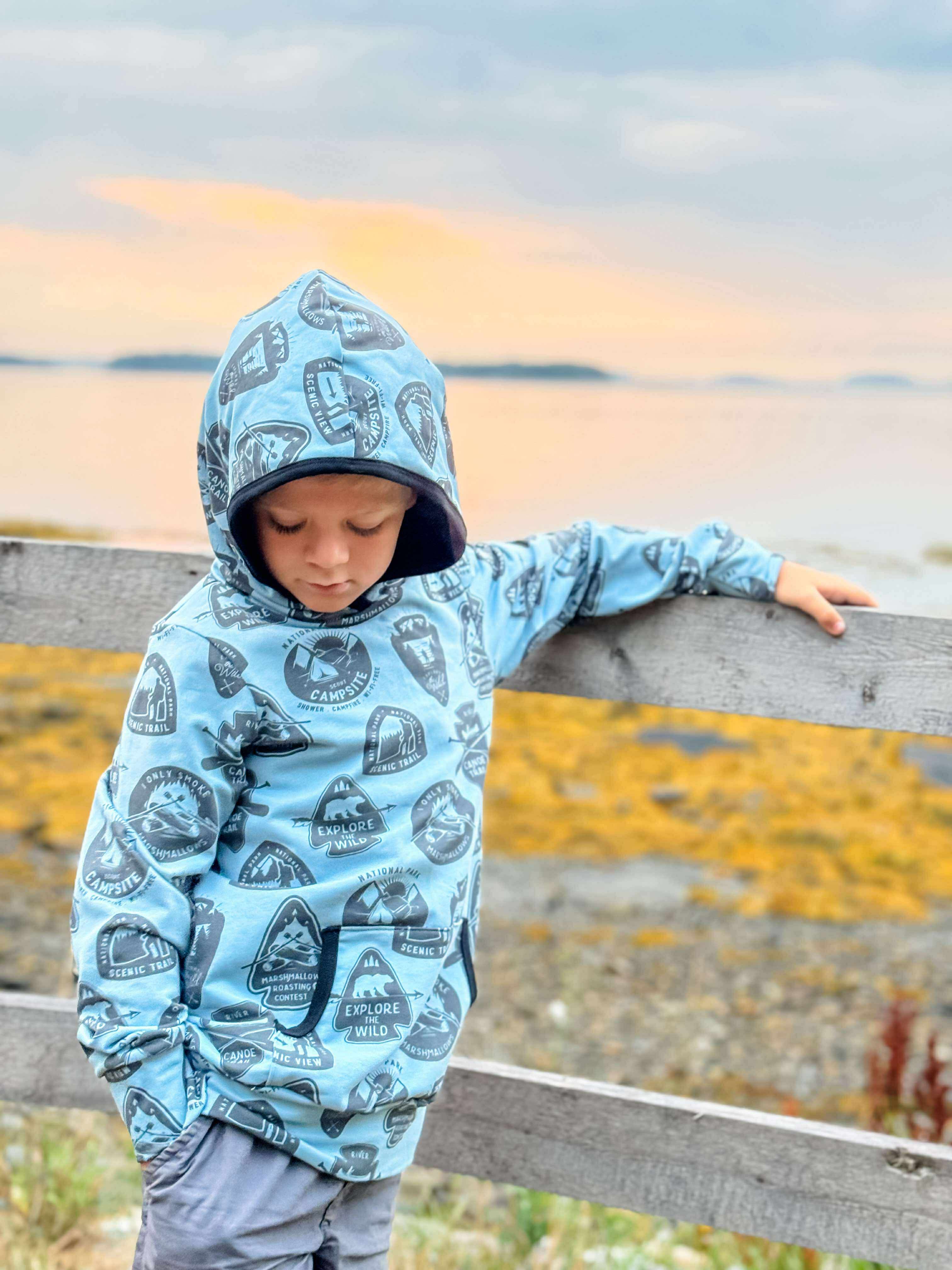 Dusty Blue Explore the Wild Hoodie