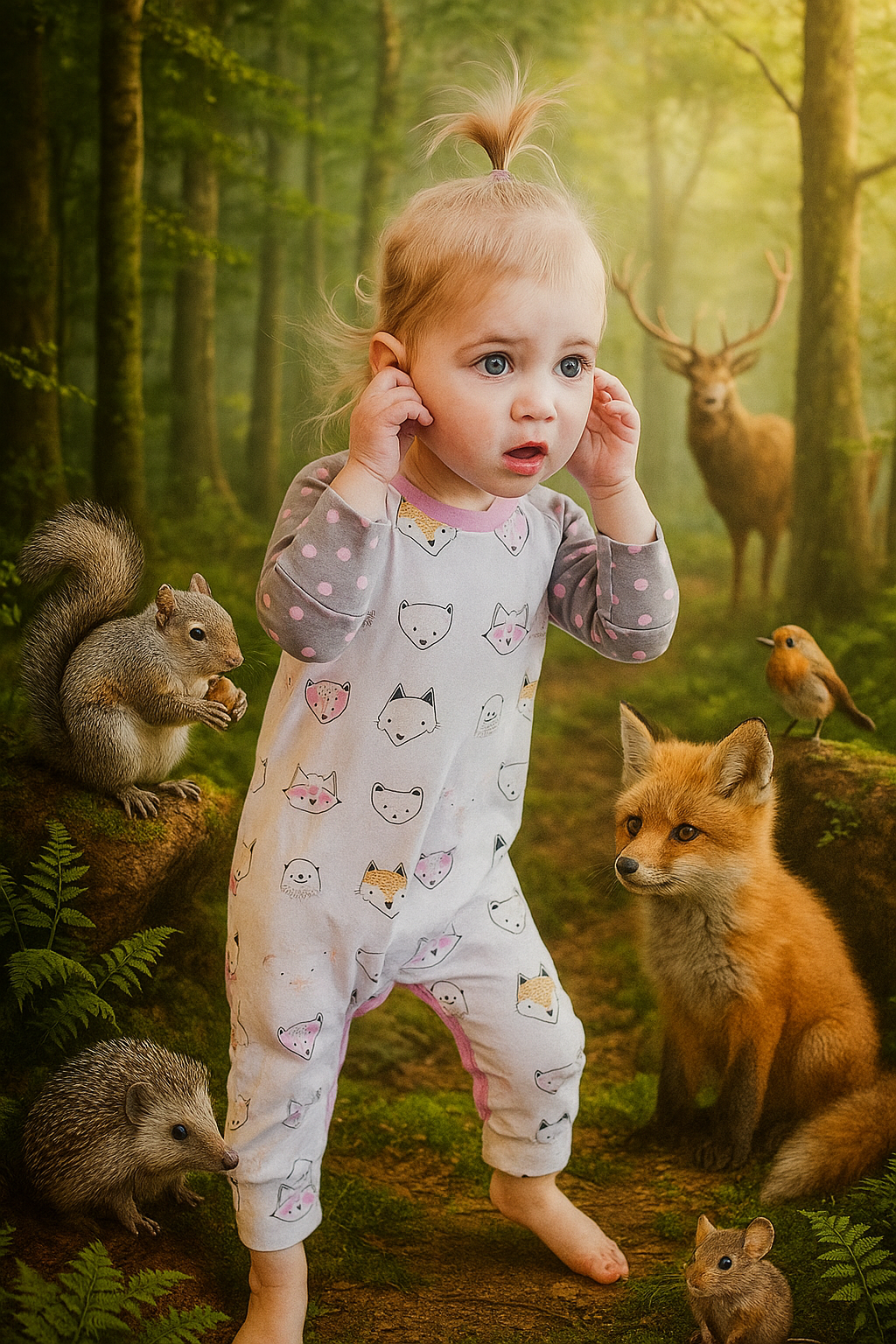 Woodland Creatures Casey Romper Outfit