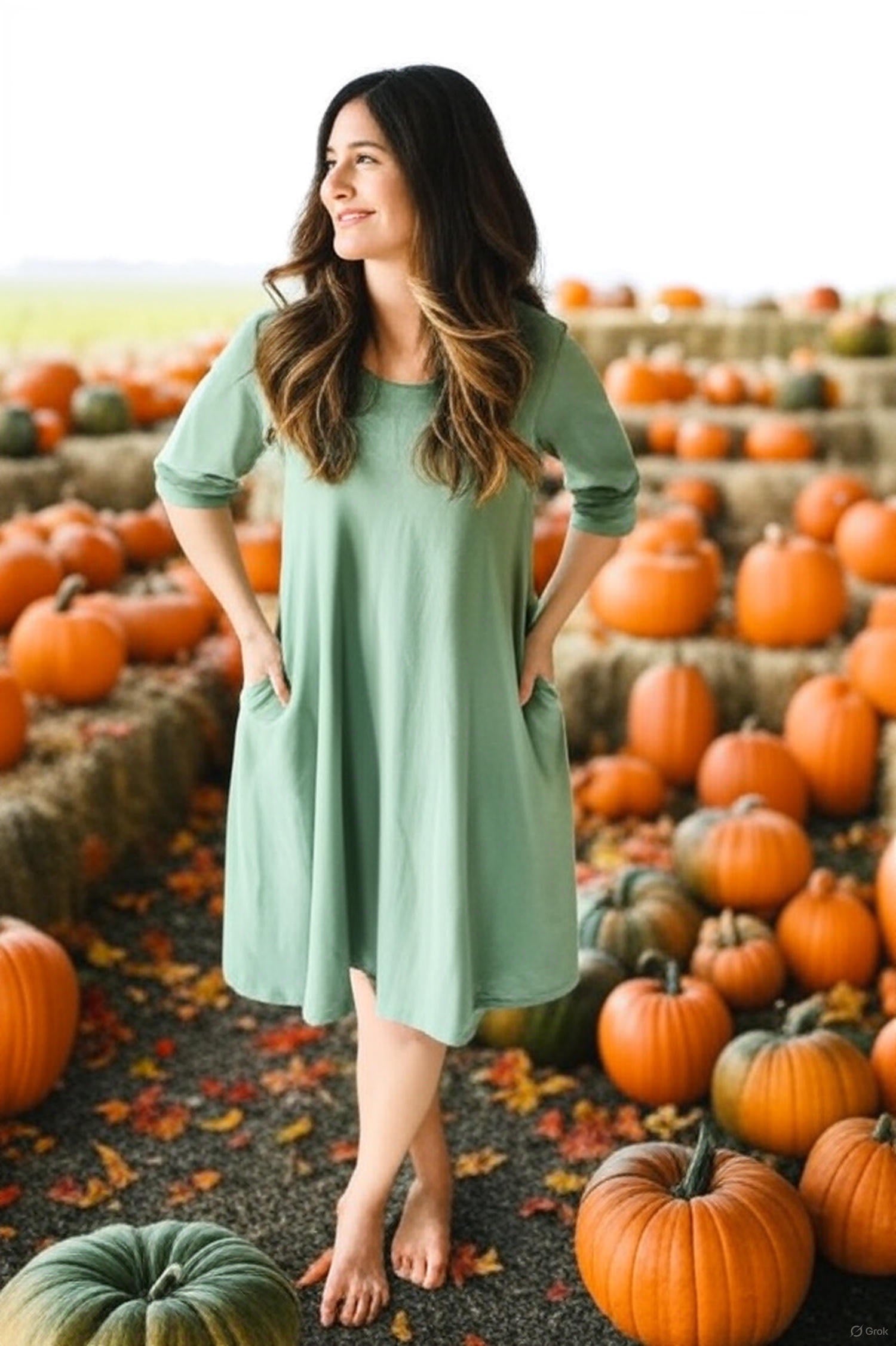 Simply Sage Sarah Swing Ladies Dress (ships in 2 weeks)