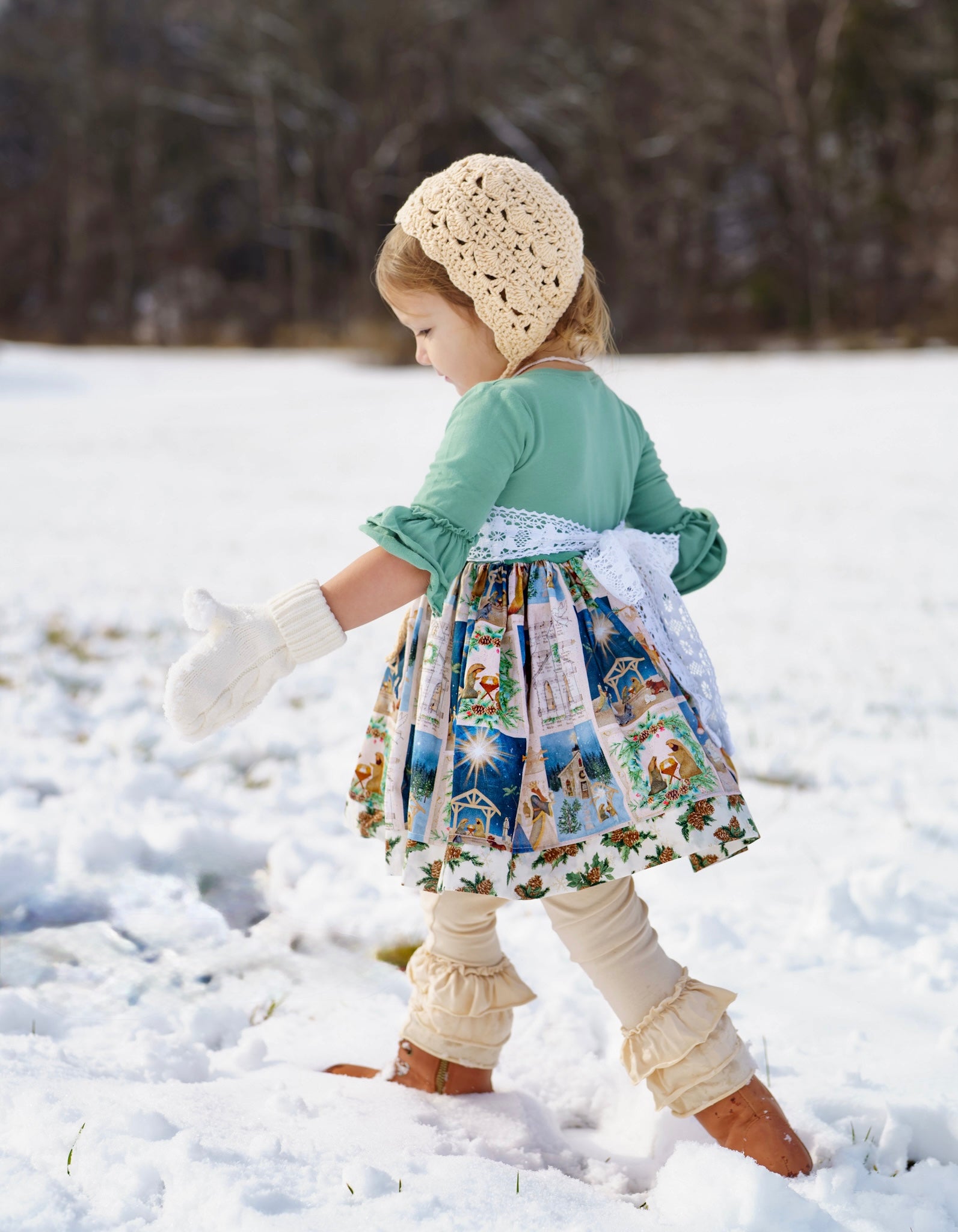 Away in a Manger Bailey Twirl dress (ships in 2 weeks)