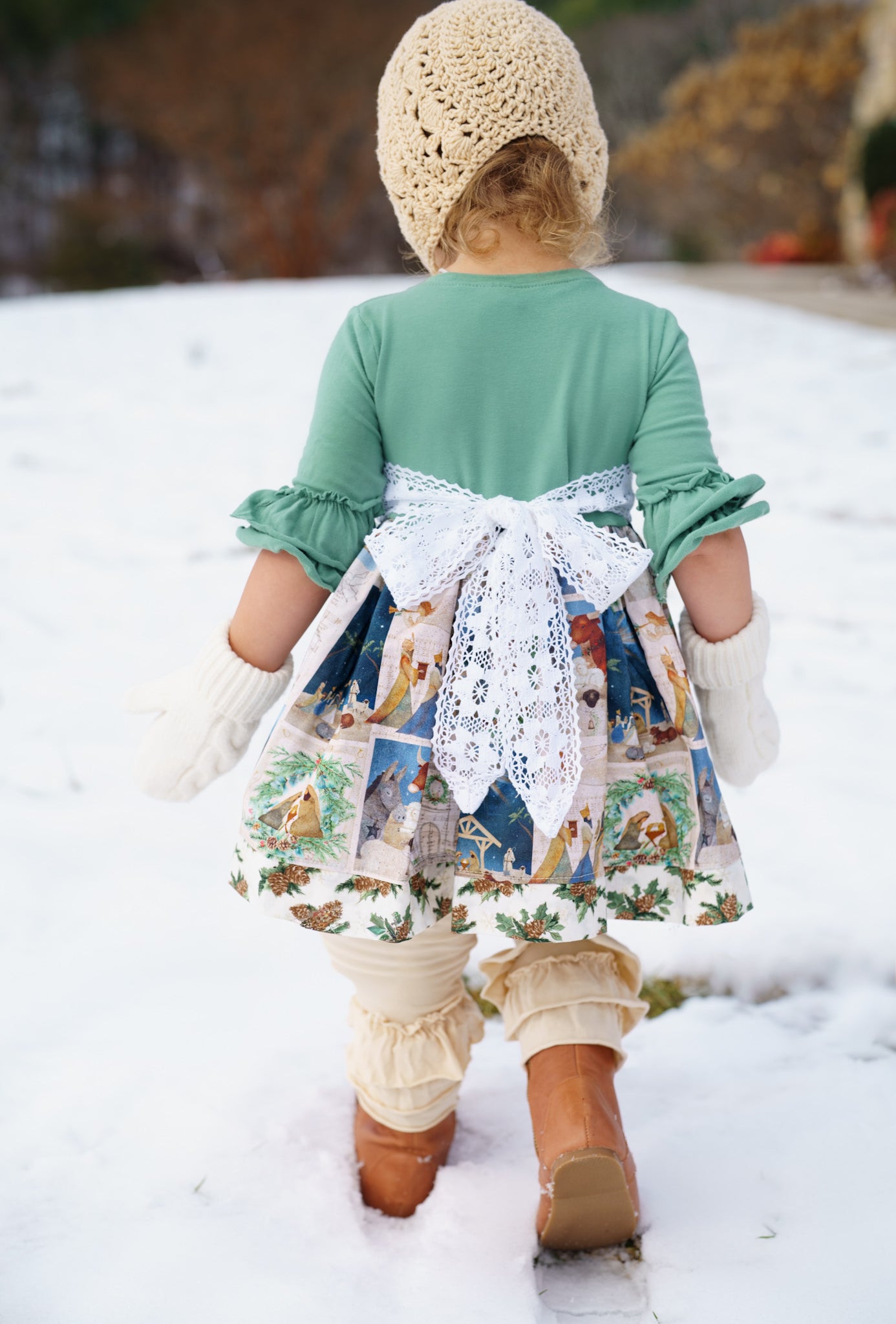 Away in a Manger Bailey Twirl dress (ships in 2 weeks)