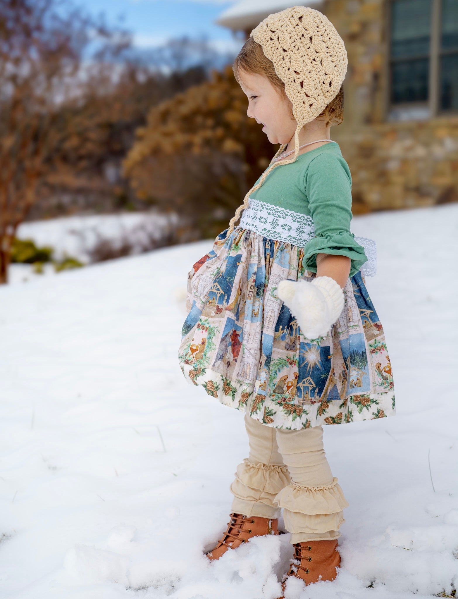 Away in a Manger Bailey Twirl dress (ships in 2 weeks)