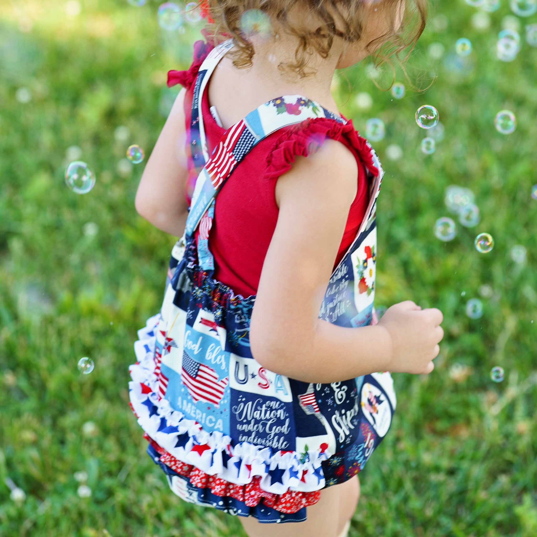 American Pie Ruffle Romper (ships in 2 weeks)