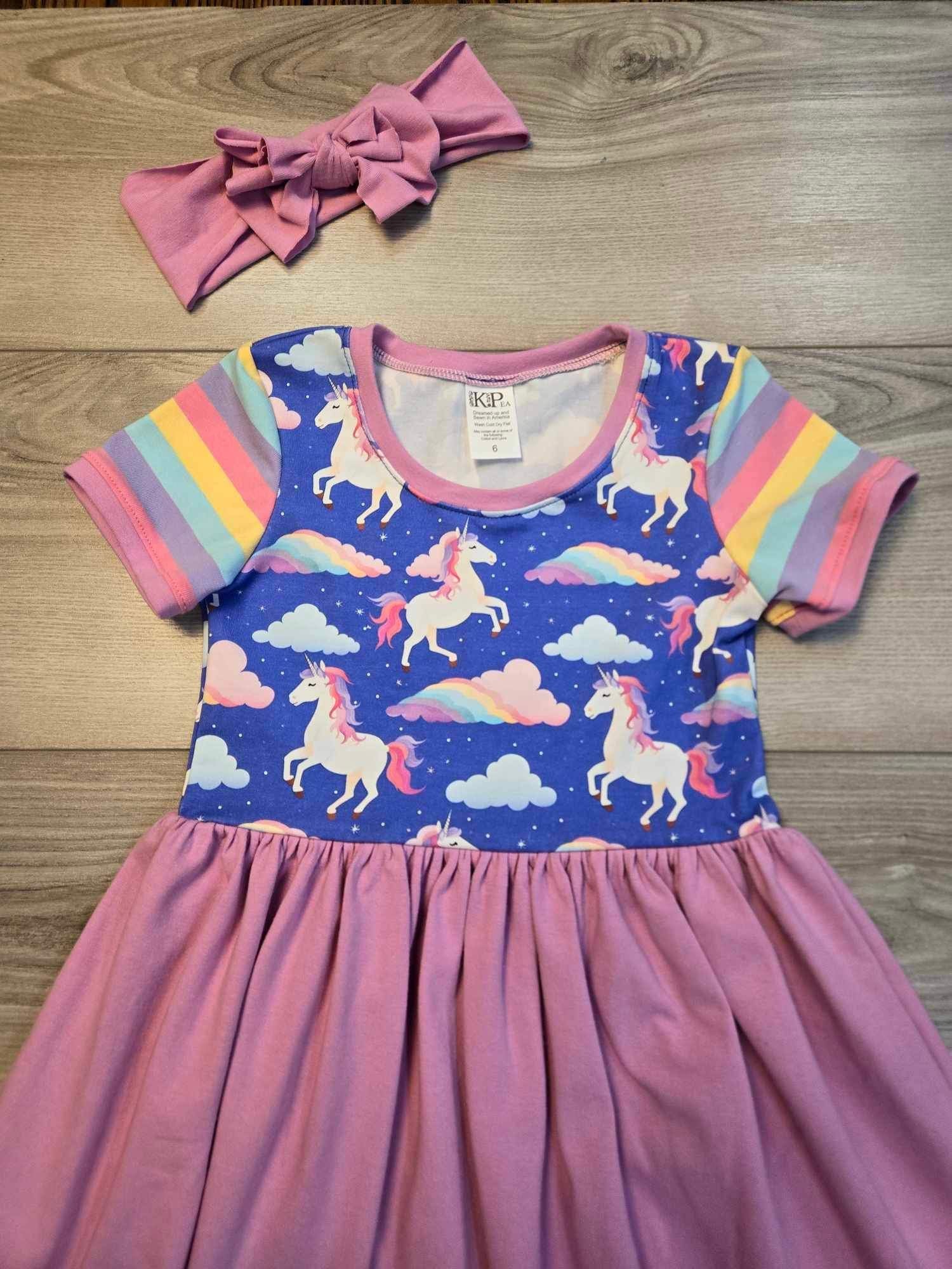 Unicorn dreams Cap Lap Dress (ships in 2 weeks)