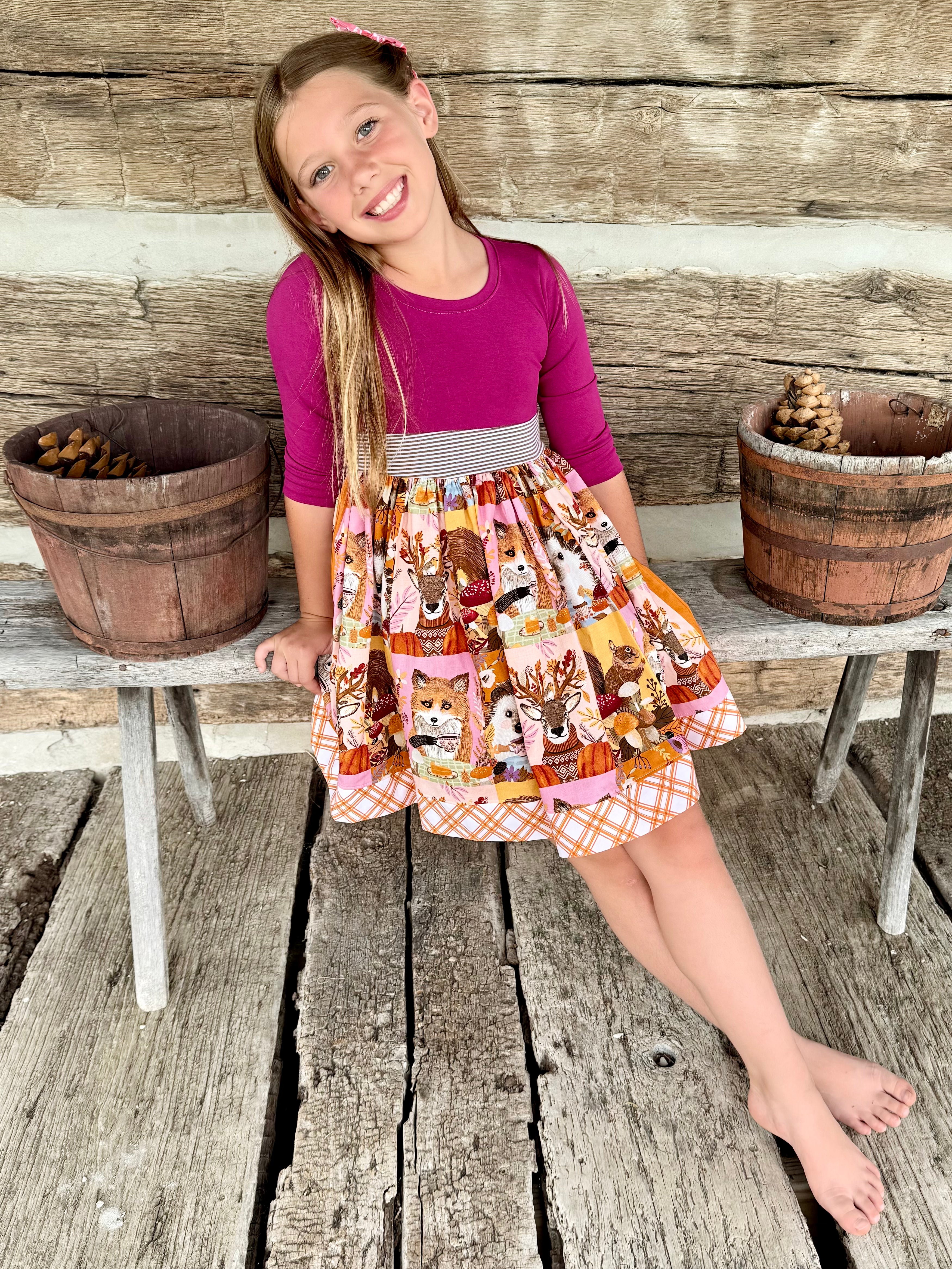 Harvest Picnic Sarah 3/4 Dress (Ships in 2 weeks)