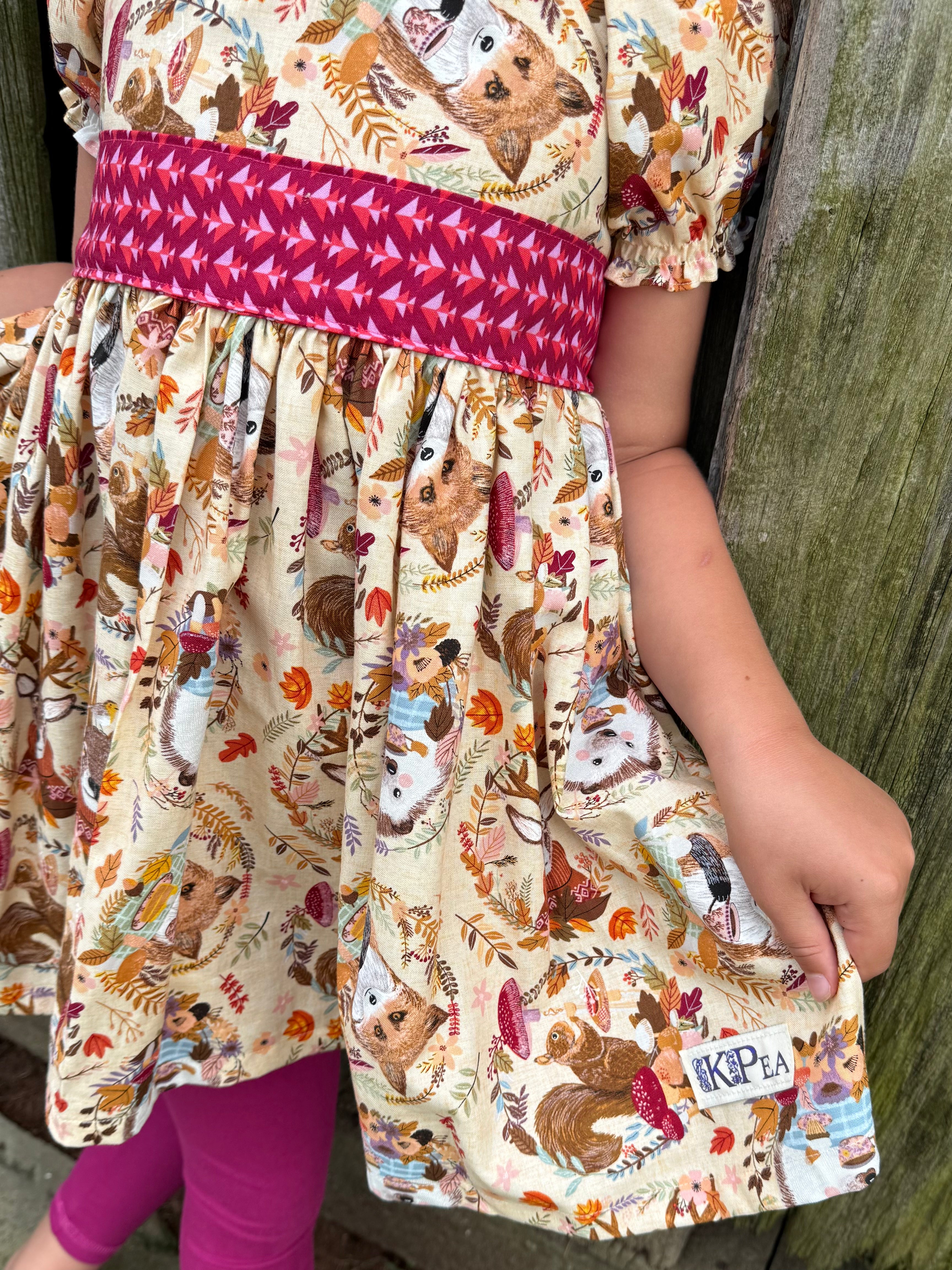 Hedgehog and Friends Peasant Dress