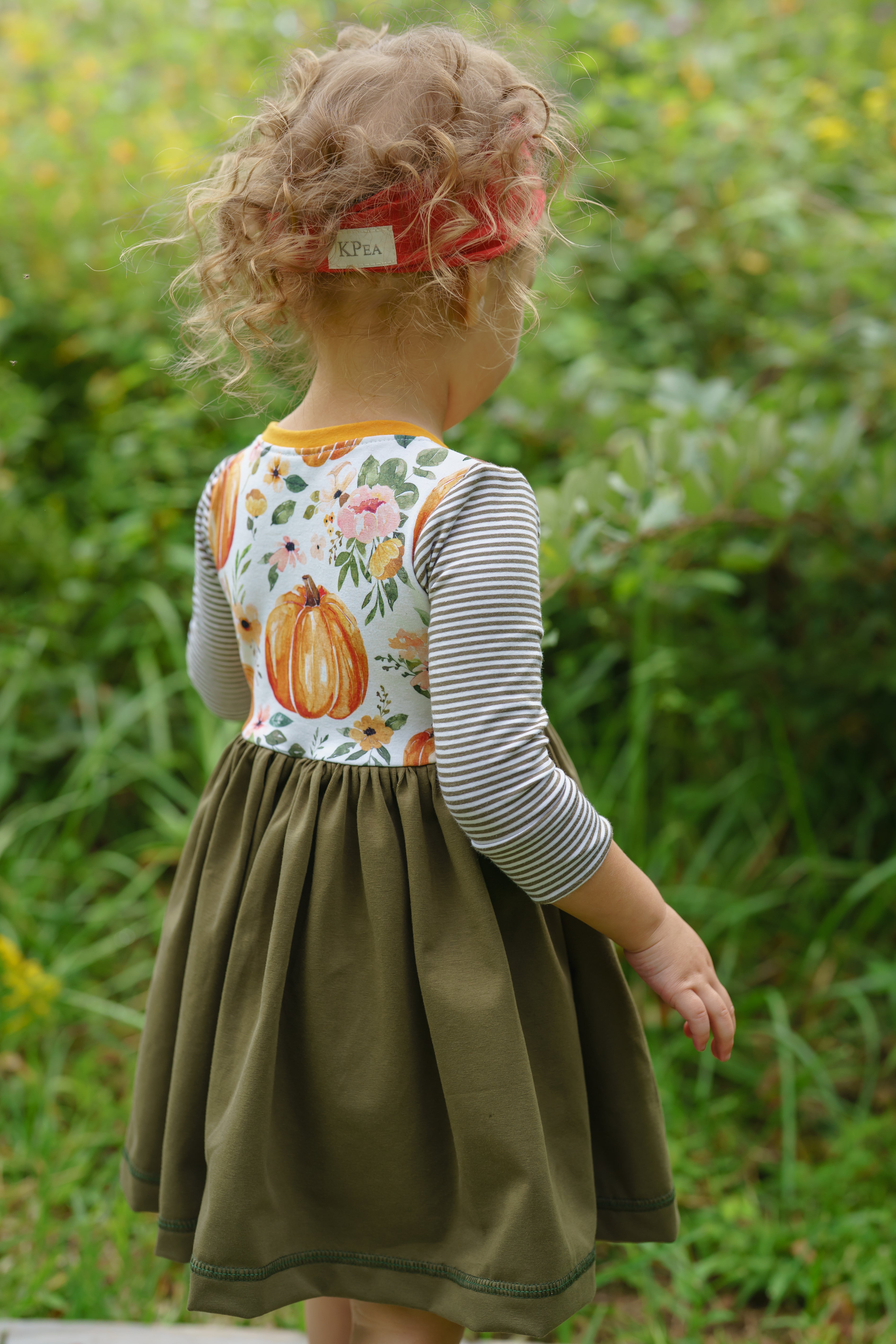 Little Gourd Blossom 3/4 sleeve Lap Dress (ships in 2 weeks)