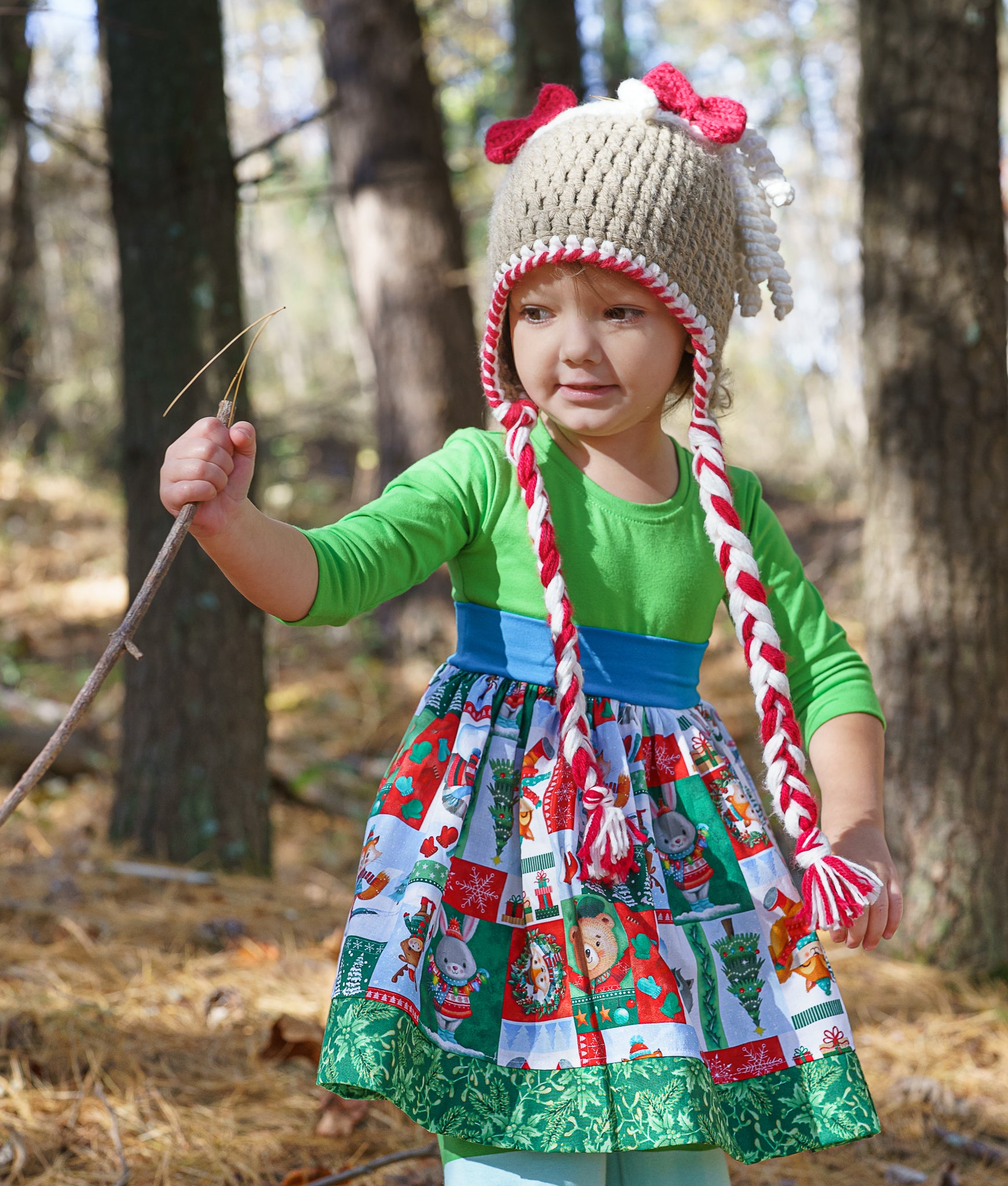 Merry & Bright 3/4 Sleeved Twirl Dress (ships in 2 weeks)