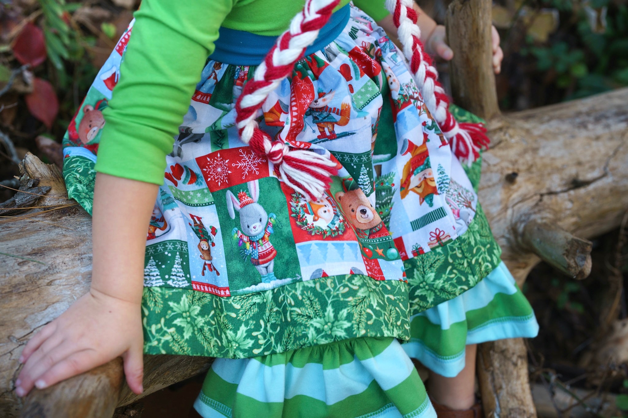 Merry & Bright 3/4 Sleeved Twirl Dress (ships in 2 weeks)