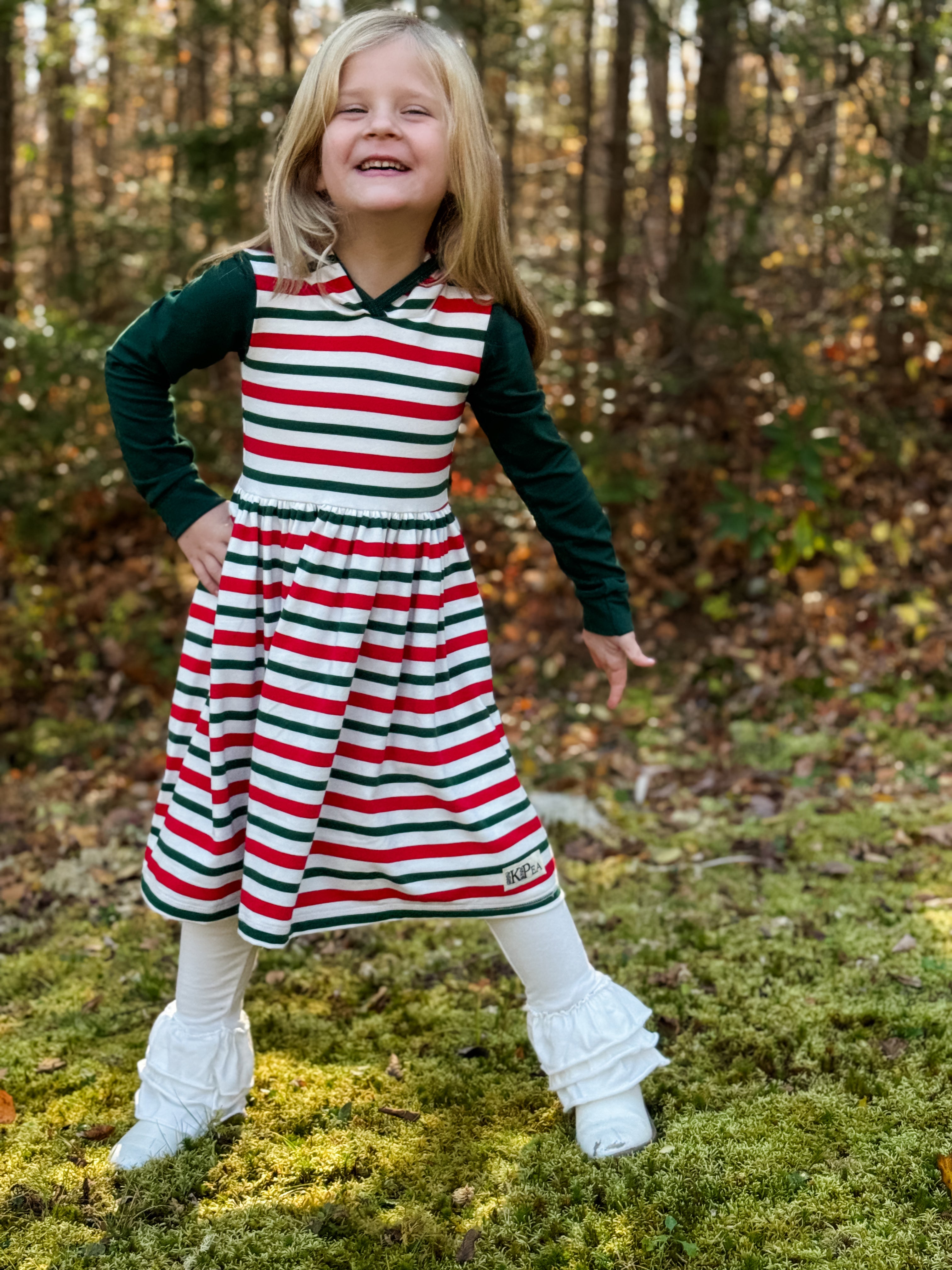 Candy Cane Lane Hooded Lap Dress (ships in 2 weeks)