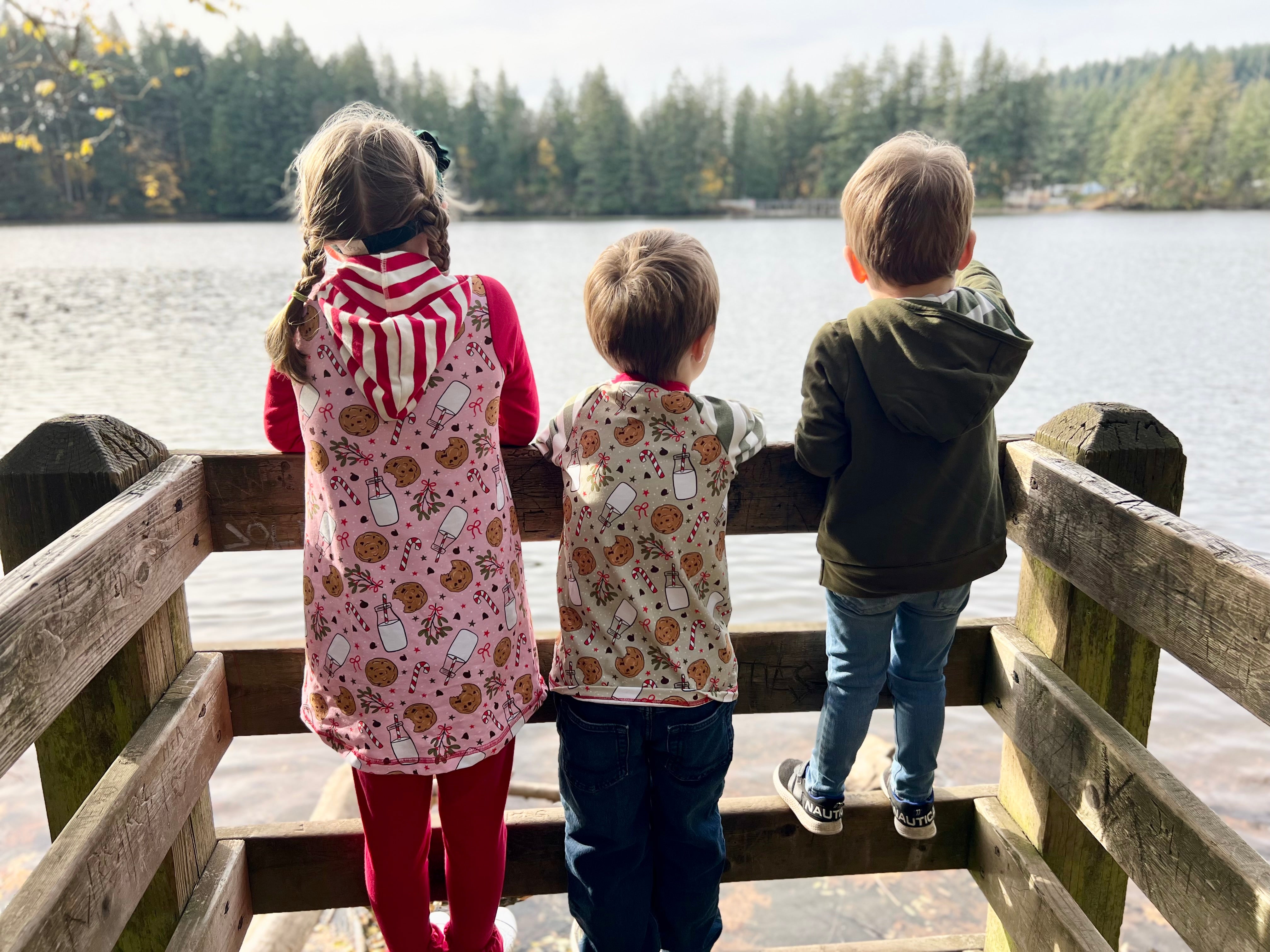 Crumble Claus Long Sleeve Hooded Tunic (ships in 2 weeks)