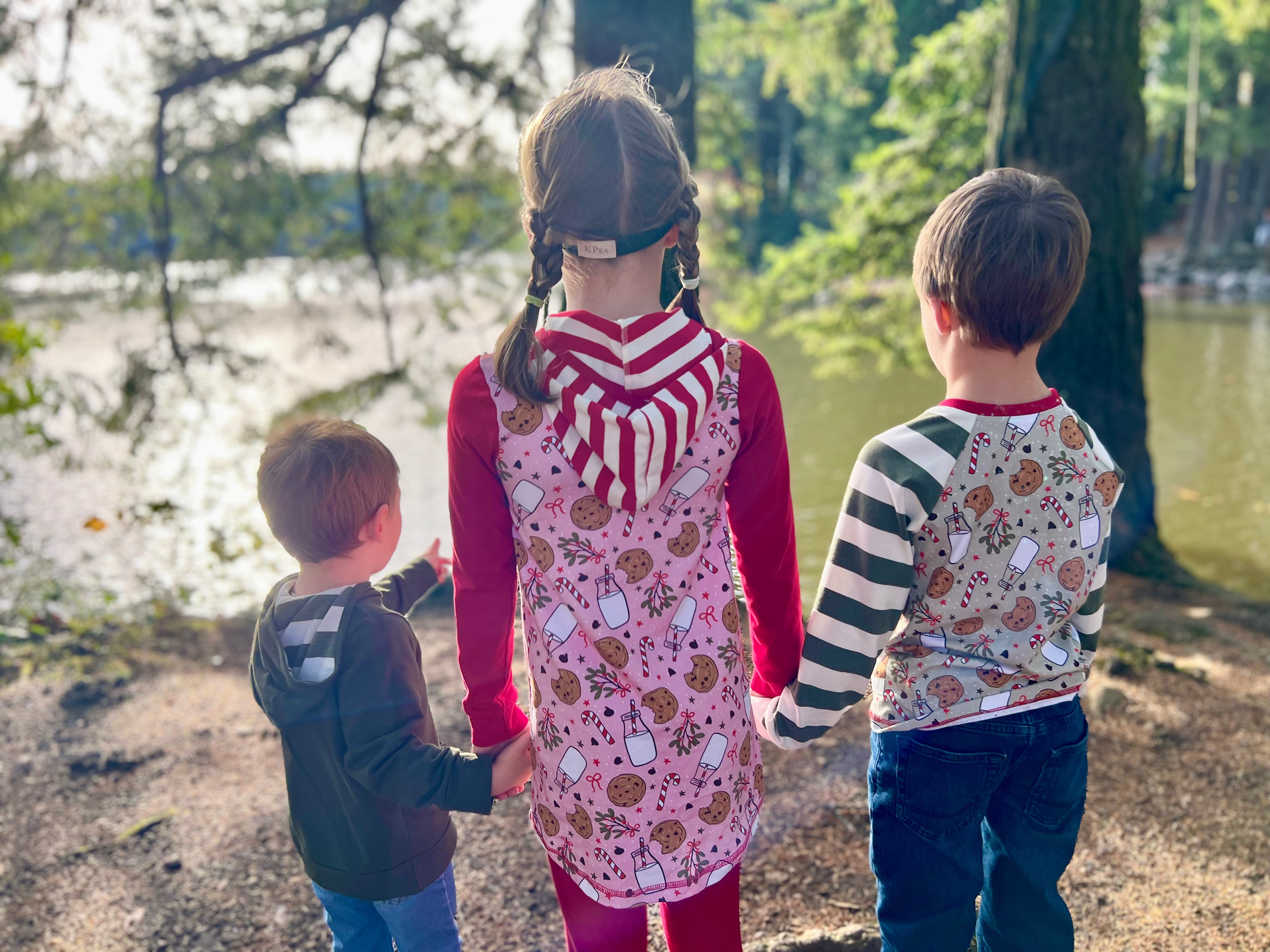 Crumble Claus Long Sleeve Hooded Tunic (ships in 2 weeks)