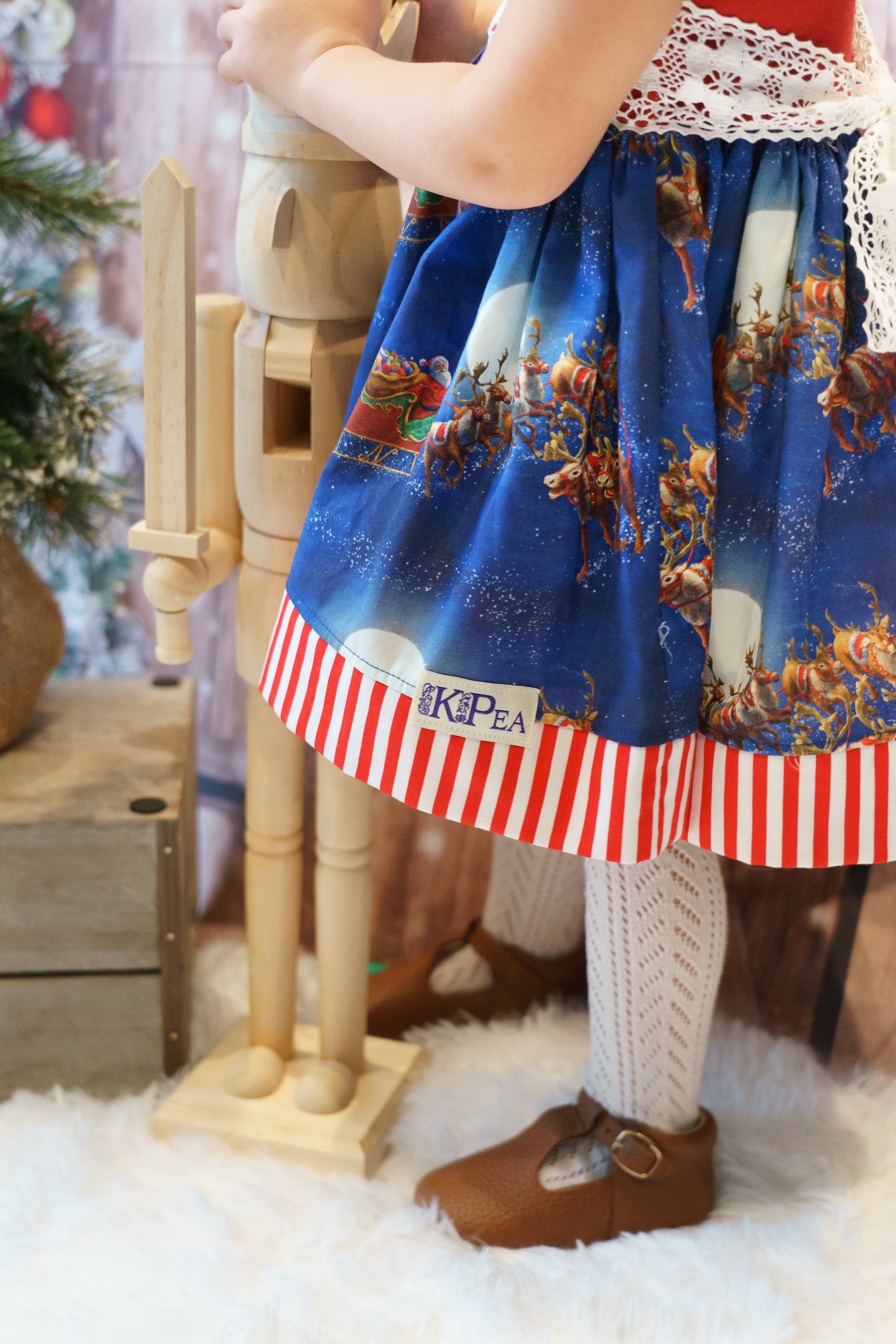 Santa’s Sleigh Puff Sleeved Dress (ships in 2 weeks)