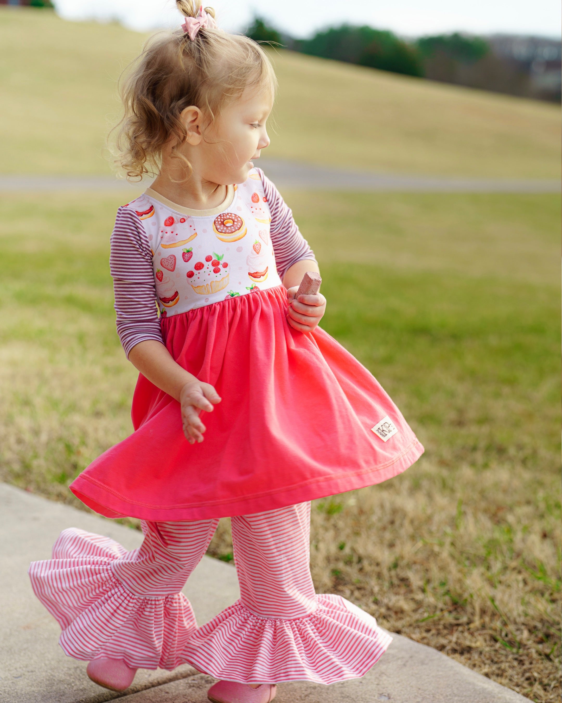 Sweet Treats 3/4 Sleeve Lap Dress (ships in 2 weeks)