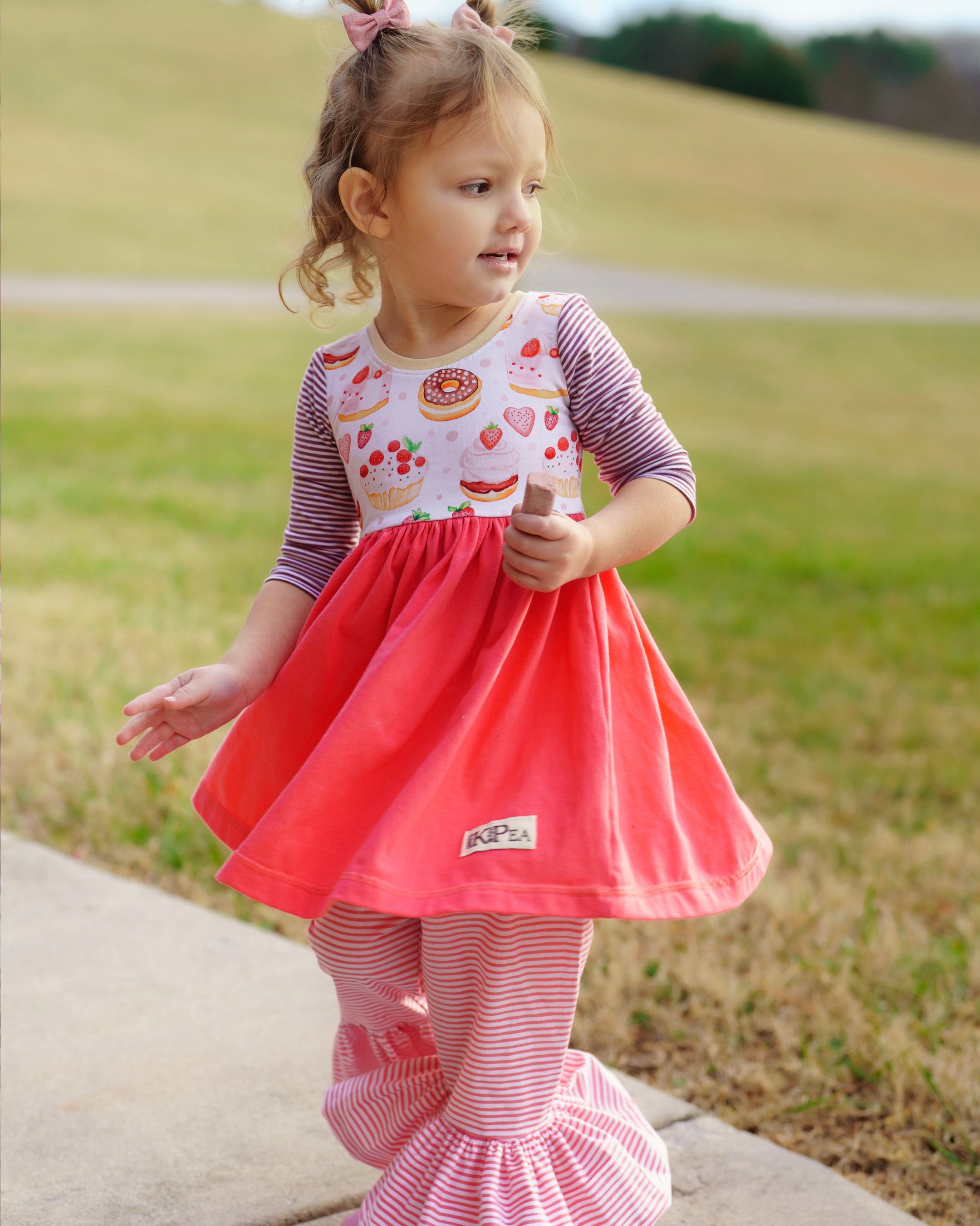 Sweet Treats 3/4 Sleeve Lap Dress (ships in 2 weeks)