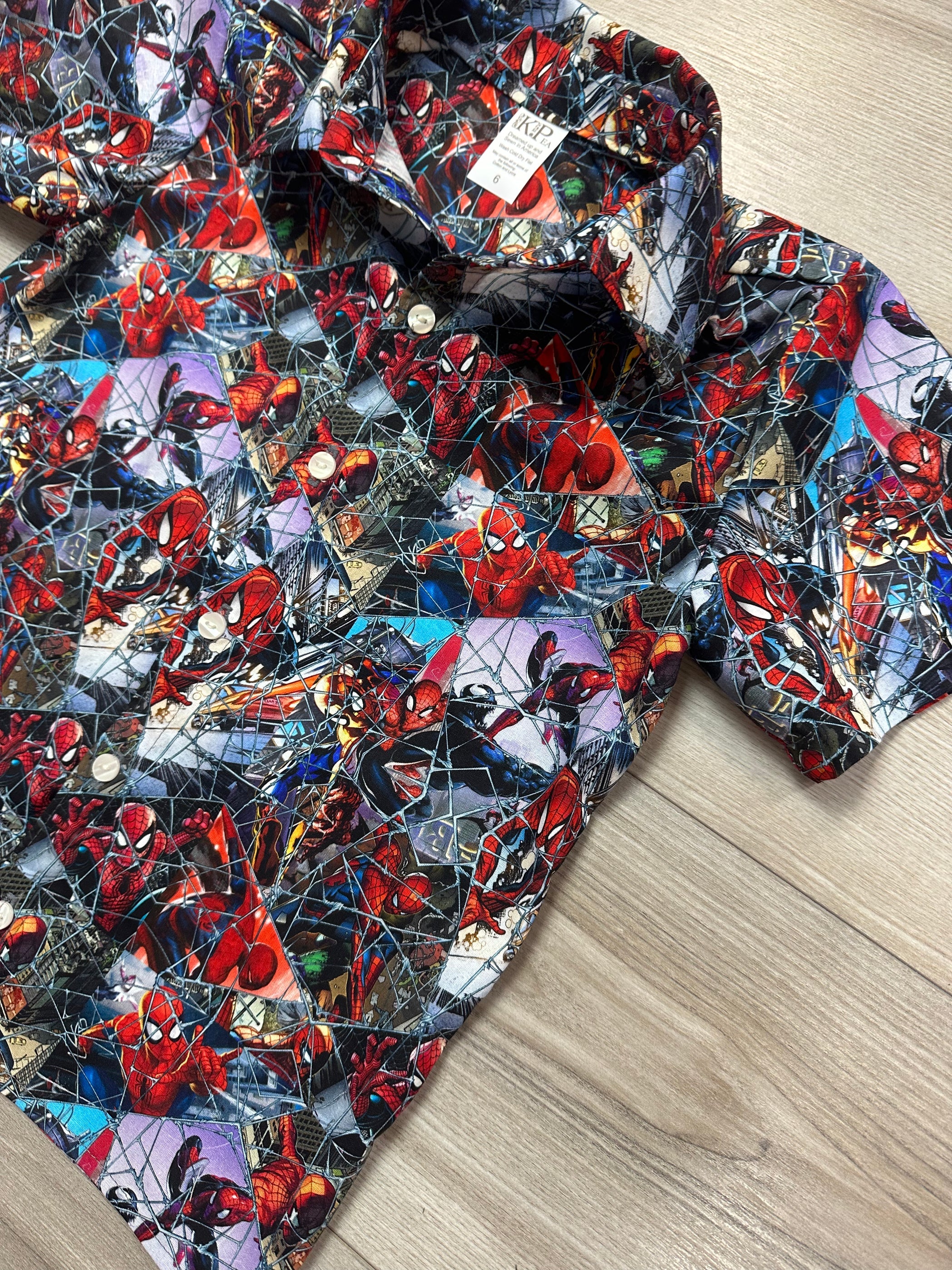 Spider-Man Oxford Button Up Shirt (SHIPS IN 2 WEEKS)
