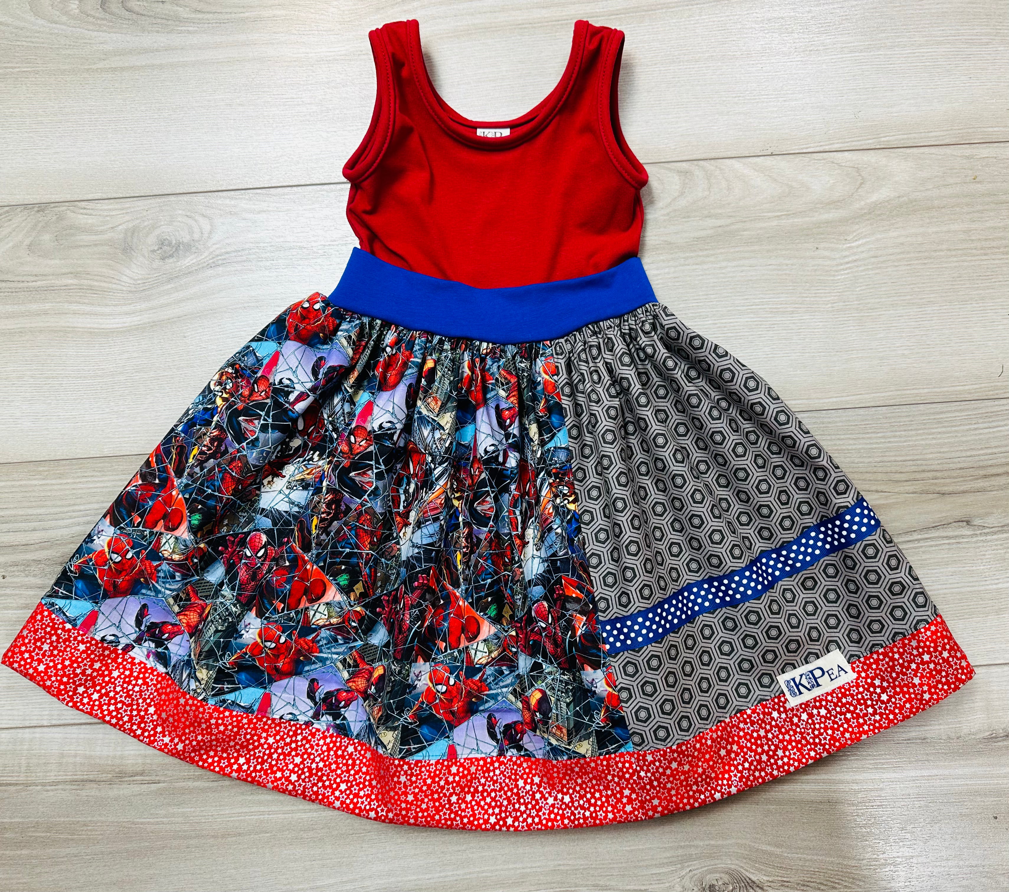 Spider-Man Wide Strap tank Twirl  Dress