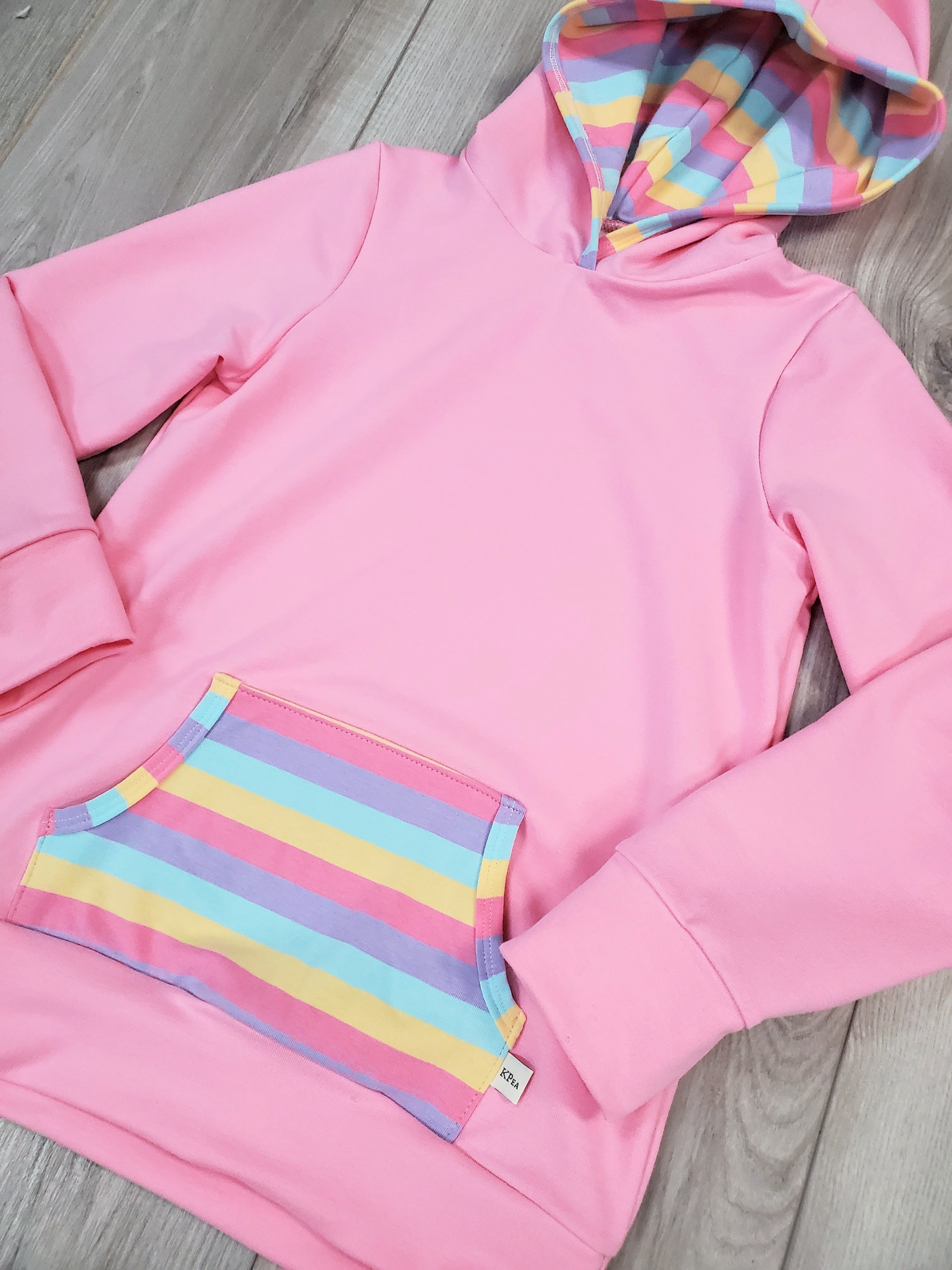 Pastel Rainbow  French Terry Hoodie