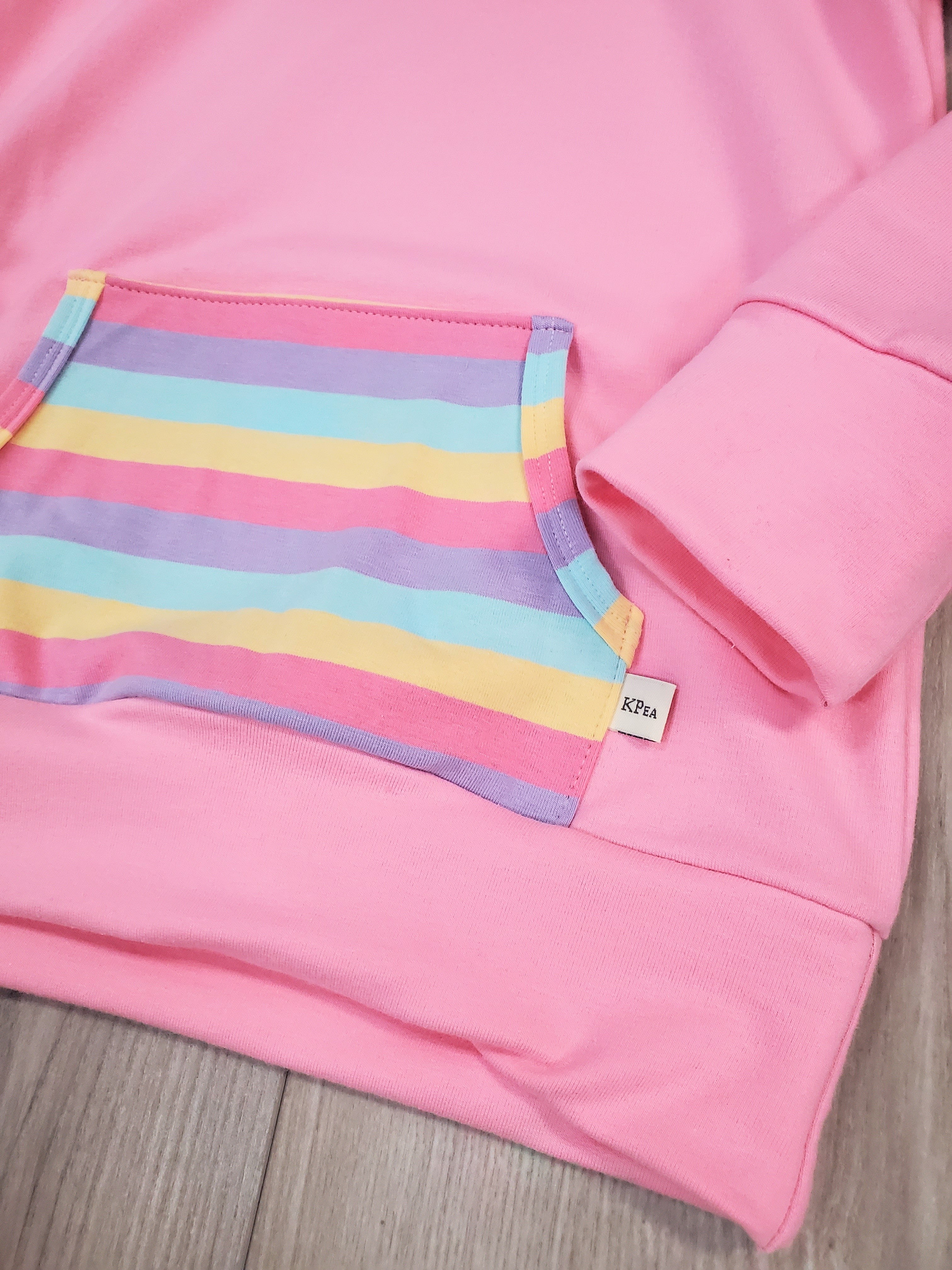Pastel Rainbow  French Terry Hoodie